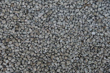 Texture of gray rubble. top view