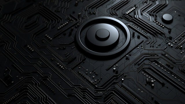 Crystal Noir: Mesmerizing 3D Render of Abstract Black Crystal Background with Faceted Texture, Macro Panorama, and Wide Panoramic Polygonal Wallpaper