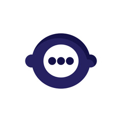 dive chat or dive message logo design illustration.