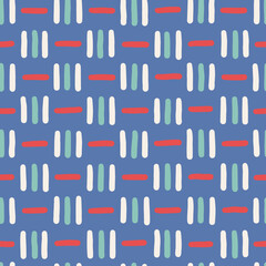 Minimalist trendy abstract doodle seamless pattern. Modern vector template for design.