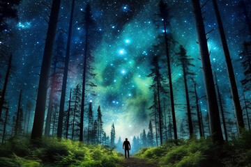 Magic night, AI generated