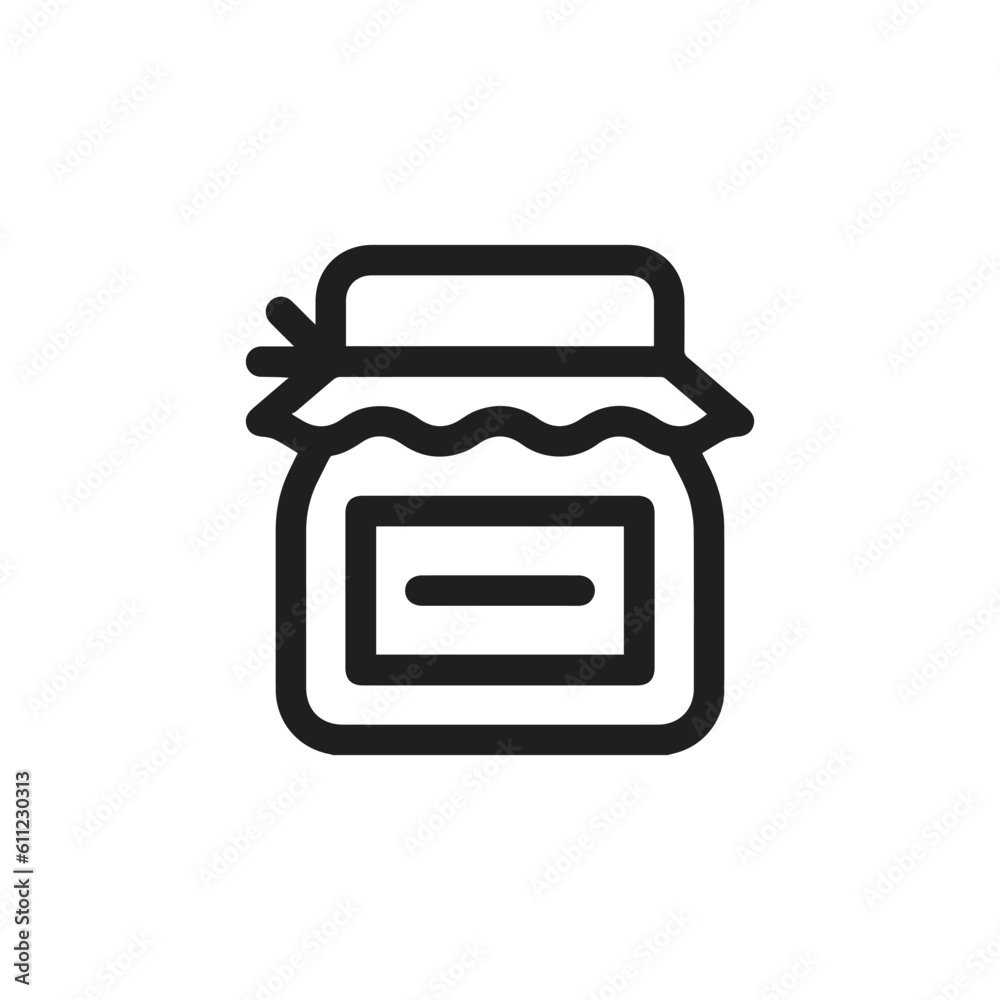 Poster butter jar icon vector. linear style sign for mobile concept and web design. butter jar symbol illus