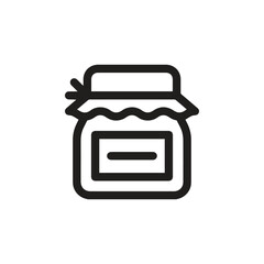 butter jar icon vector. linear style sign for mobile concept and web design. butter jar symbol illustration. pixel vector graphics - vector.