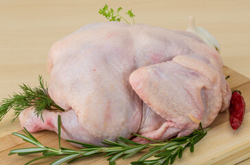 Raw chicken