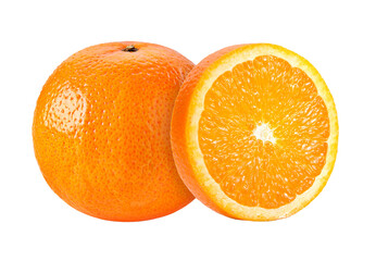 Ripe orange isolated on transparent png