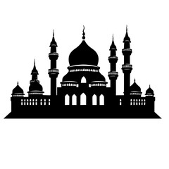 silhouette of Mosque