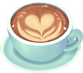 cup of coffee with heart