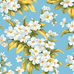 seamless pattern with camomiles