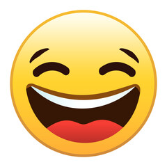 Laughing face emoticon