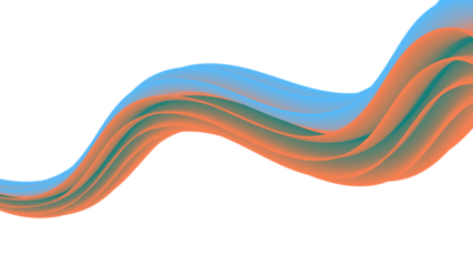Abstract colorful wave fluid png
