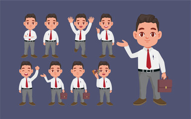 Set of people with different poses