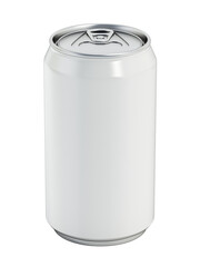 White 330ml soda can mockup. Blank package for your own designs. 3D illustration. Transparent background