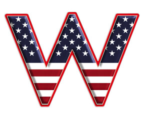 4th July US Flag alphabet uppercase letters. This is a part of a set which also includes lowercase letters, numbers, punctuation marks, symbols, shapes, and frames