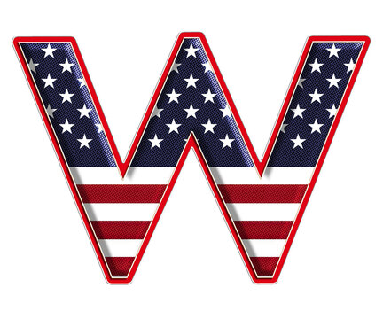 4th July US Flag alphabet uppercase letters. This is a part of a set which also includes lowercase letters, numbers, punctuation marks, symbols, shapes, and frames