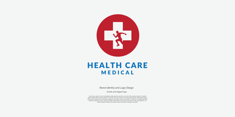 Obraz premium hospital or clinic logo design for healthcare center