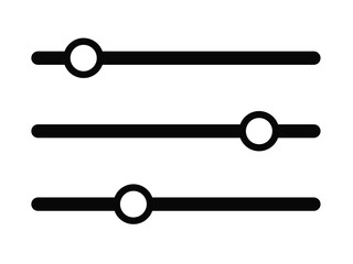 Adjustment button icon design,Setting control icon vector isolated,Sound volume level icon