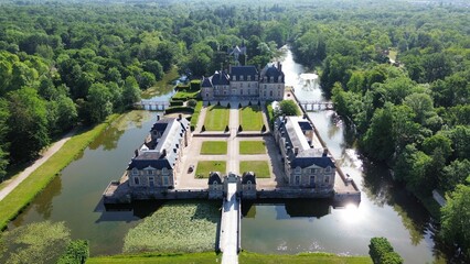 Drone photo Château de la Ferté Saint-Aubin France europe	