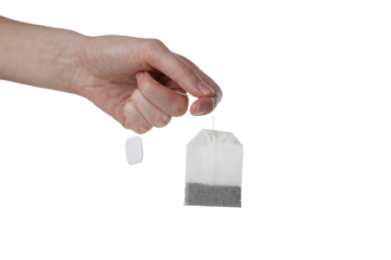 PNG, Tea bag isolated on white background