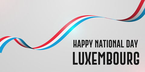 Happy Luxembourg national day, 23rd of June celebration concept. Poster and banner design.