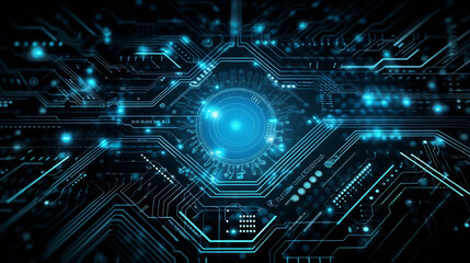 Abstract vector blue technology concept. background illustration. Generative ai.