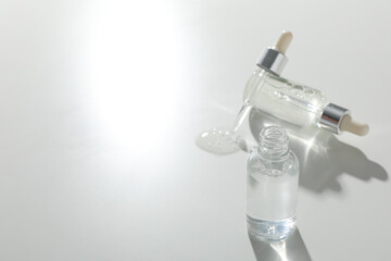 Concept of face and skin care with Hyaluronic acid