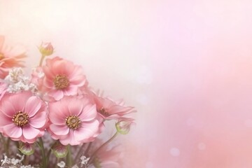 Naklejka na ściany i meble Soft Dreamy Sweet Flower A Symbol of Love and Romance. Generative Ai