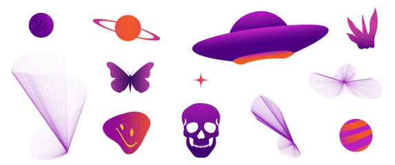 Vibrant Vaporwave Element