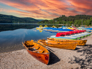 At Lake Titisee in the Black Forest - obrazy, fototapety, plakaty