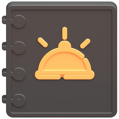 Fototapeta premium 3d menu icon with dark theme and high quality render image