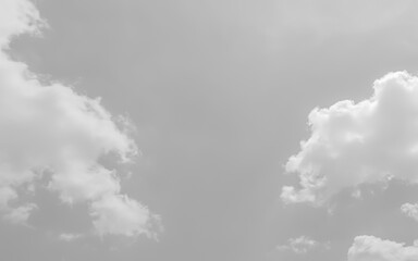 White fluffy cloudy sky background.