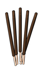Chocolate sticks : sweets 