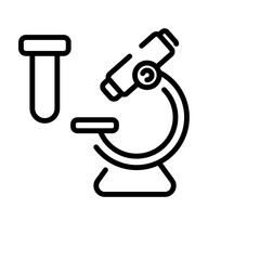 microscope sign symbol vector