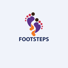 footprint logo vector eps 10