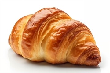 Croissant on a White Background. Generative AI