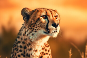 Close-up of cheetah (Acinonyx jubatus)