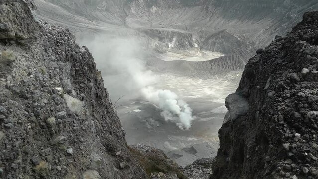 Mount Tangkuban Perahu in Bandung, West Java, Indonesia
