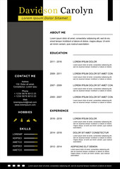 Obraz premium professional curriculum vitae template vector
