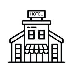 Beautifully designed icon of hotel, modern style vector of hotel building customizable and easy to use