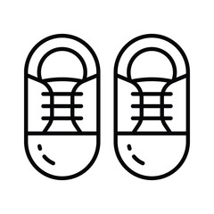 A comfortable shoe showing sneakers in modern style, ready to use icon