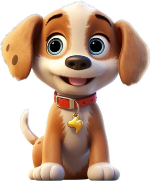 cute 3d puppy, in the style of photorealistic 