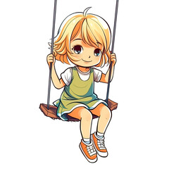 girl on swing