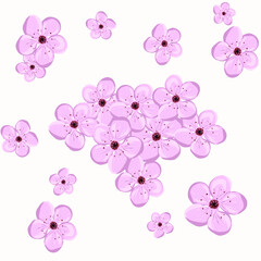 Pink Cherryblossom seamless pattern for fabric, textile, print, wallpaper, background
