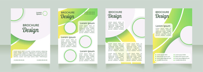 Healthy nutrition and dieting blank brochure layout design. Vertical poster template set with empty copy space for text. Premade corporate reports collection. Editable flyer paper pages