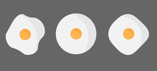 fried egg food vector, sunny side up, food, home cooking