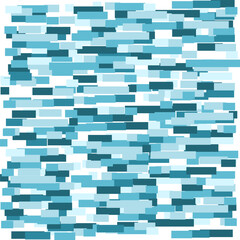Blue colored rectangles placed horizontally on a white background. Seamless abstract background. Vector illustration.