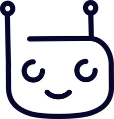 Robot icon in  line style. Vector illustration designs can be used for mobile, ui. PNG, transparency.
