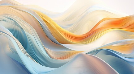 Naklejka premium Multi layers color texture papercut layers in gradient banner. Cover layout material design template. Abstract realistic papercut decoration textured with cardboard wavy layers. Ai generative.