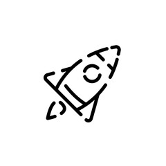 rocket sign symbol vector
