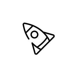 rocket sign symbol vector