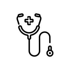 stethoscope sign symbol vector